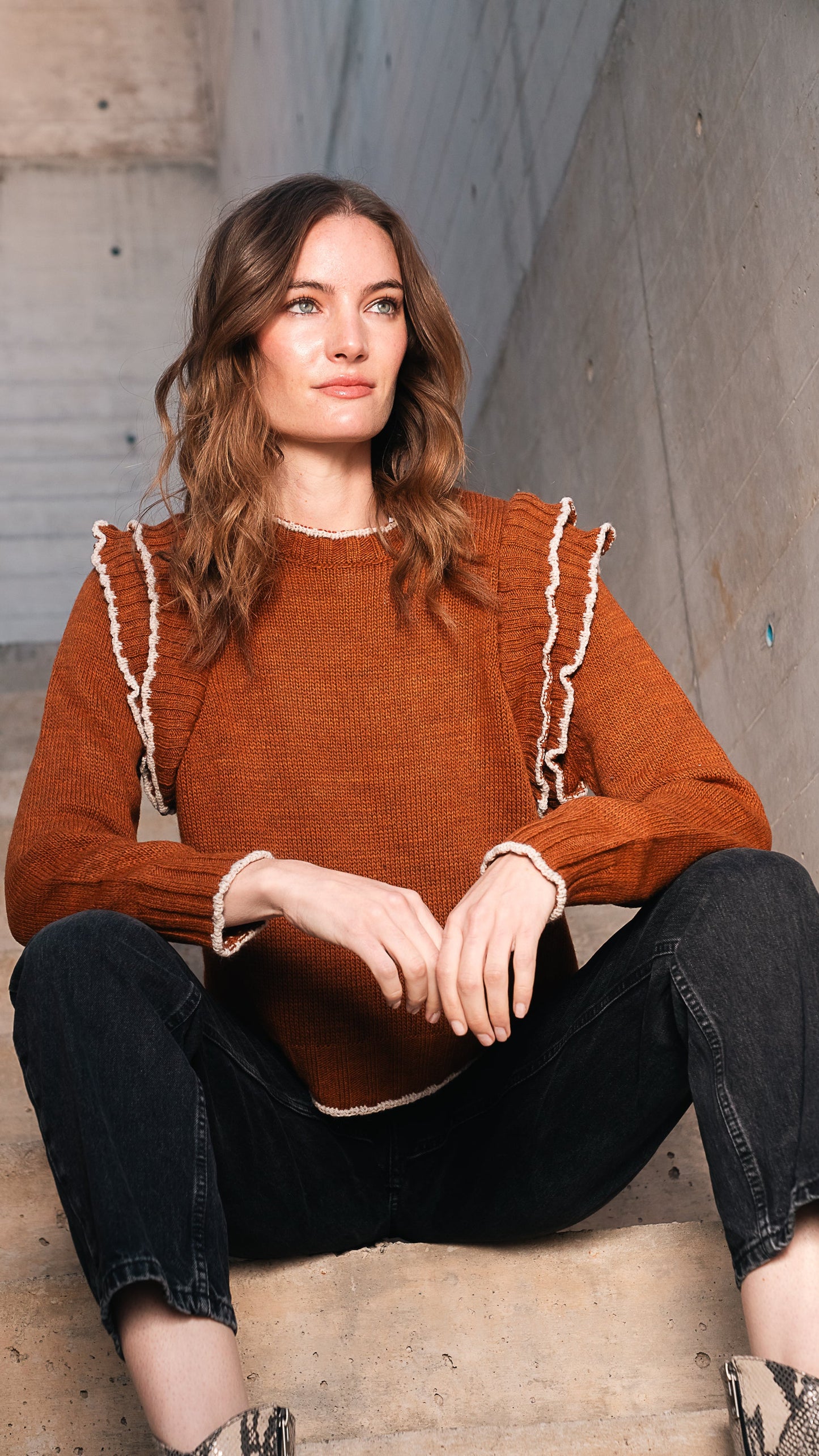 SWEATER LINA CAMEL MADE IN ITALY