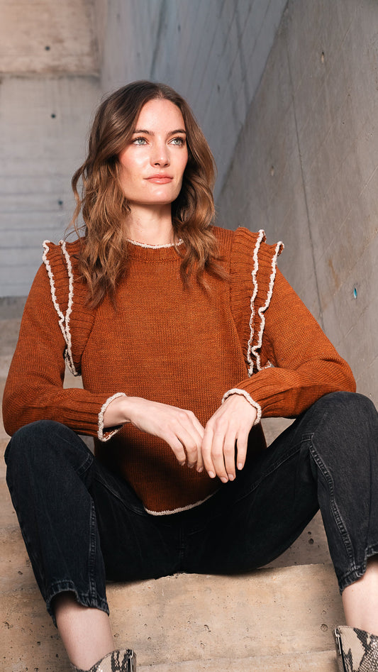 SWEATER LINA CAMEL MADE IN ITALY