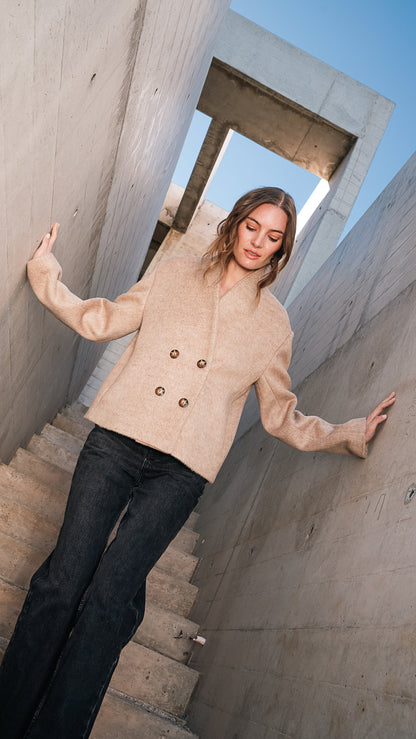 CHAQUETA BIANCA BEIGE 100% LANA PREVENTA: ENTREGA VIERNES 19 DE JUNIO