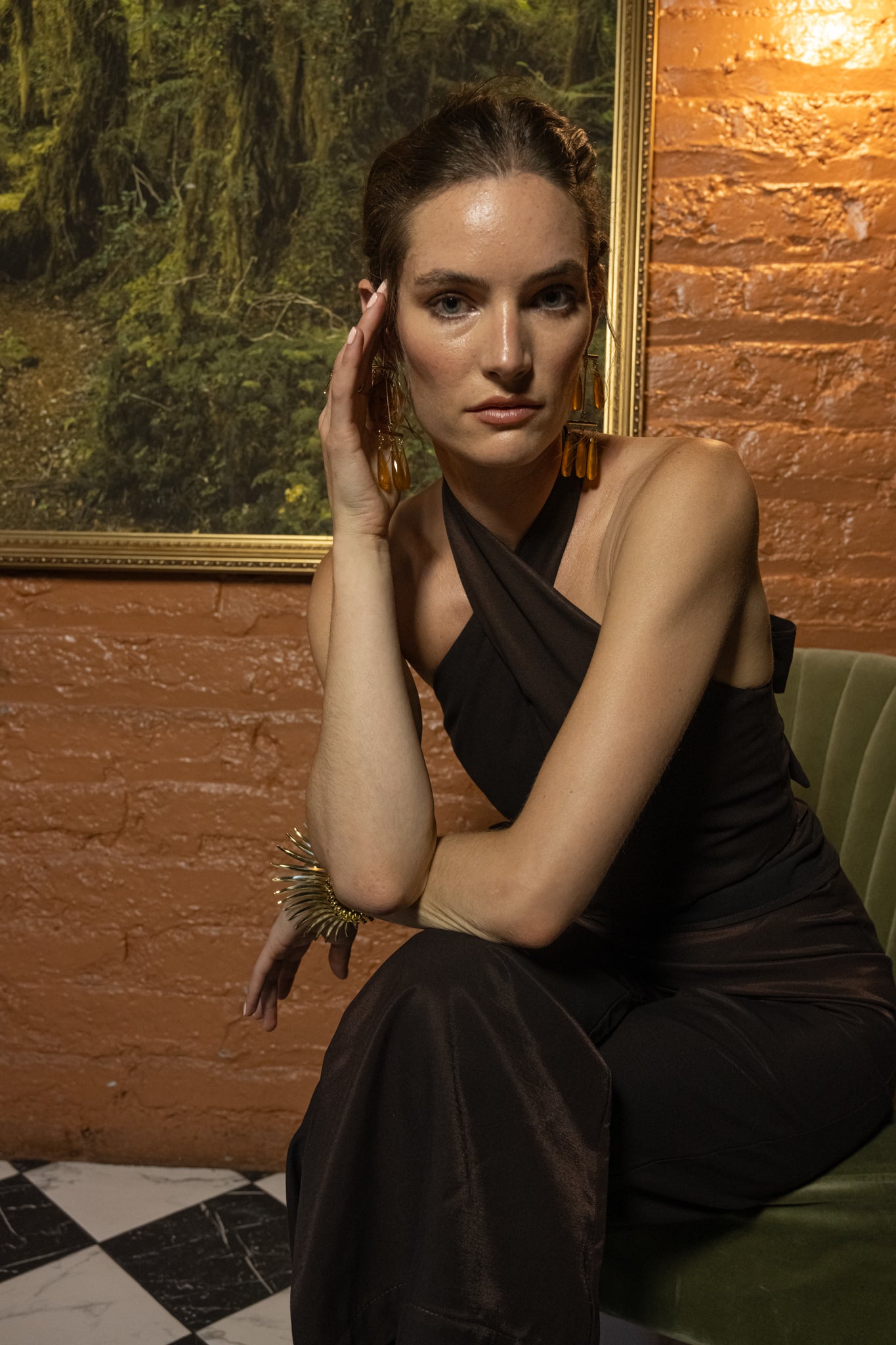 Pantalón Sara Cupro Chocolate