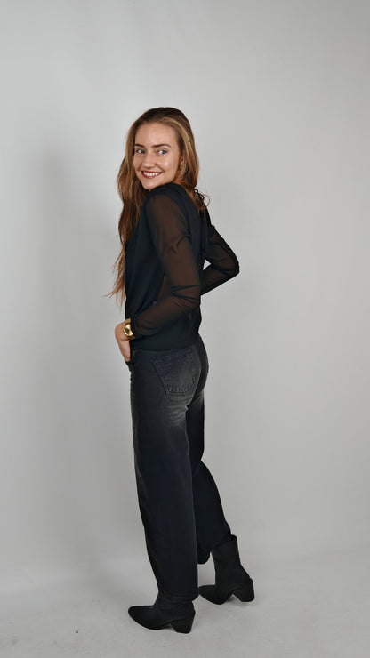 Blusa Violeta Negra