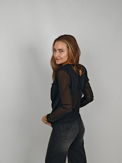 Blusa Violeta Negra