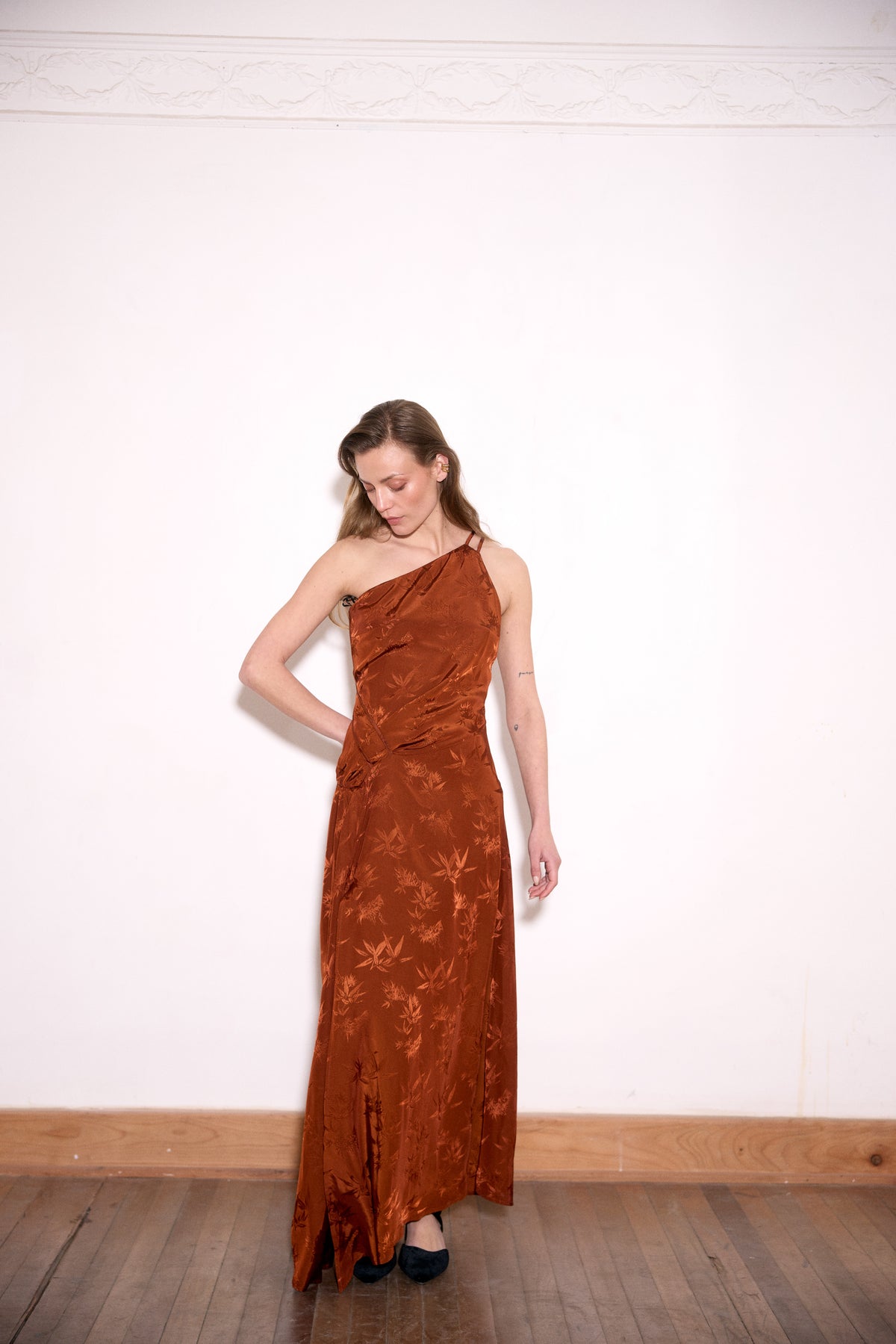 VESTIDO CAMELIA COBRE