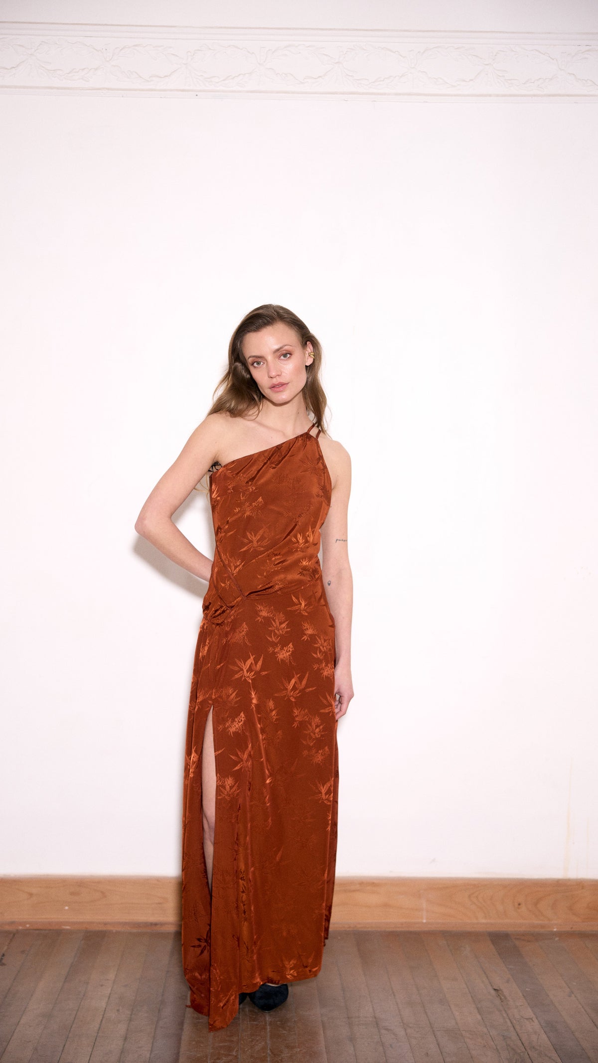 VESTIDO CAMELIA COBRE