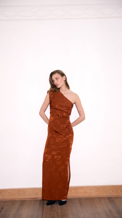 VESTIDO AURORA COBRE