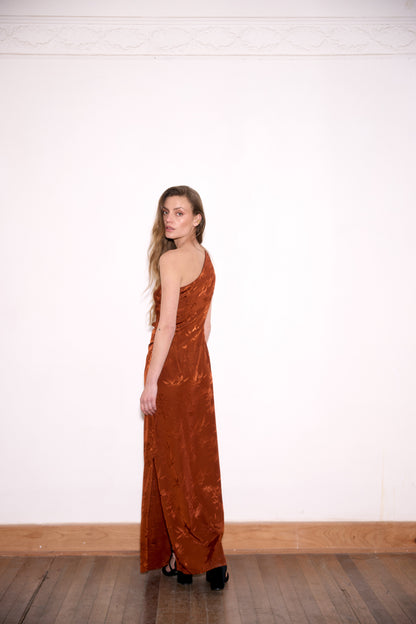 VESTIDO AURORA COBRE