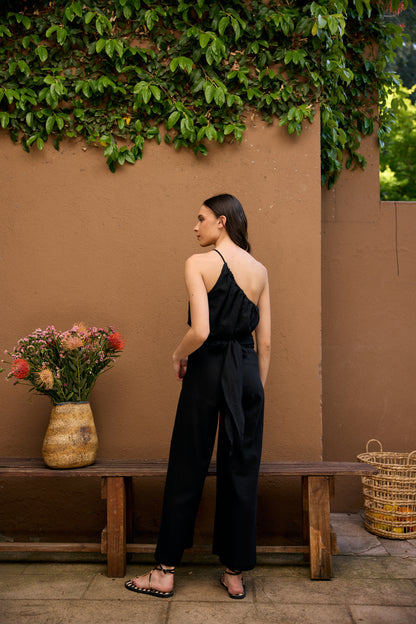 PANTALÓN LINO SARA NEGRO