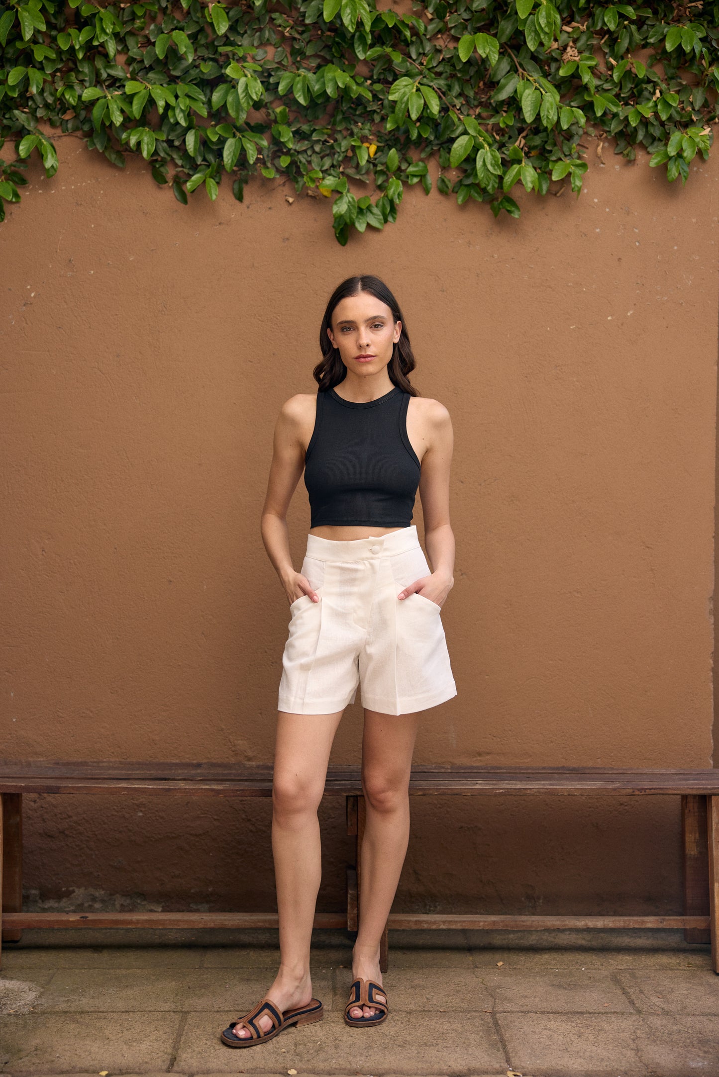 SHORT LINO RITA CRUDO