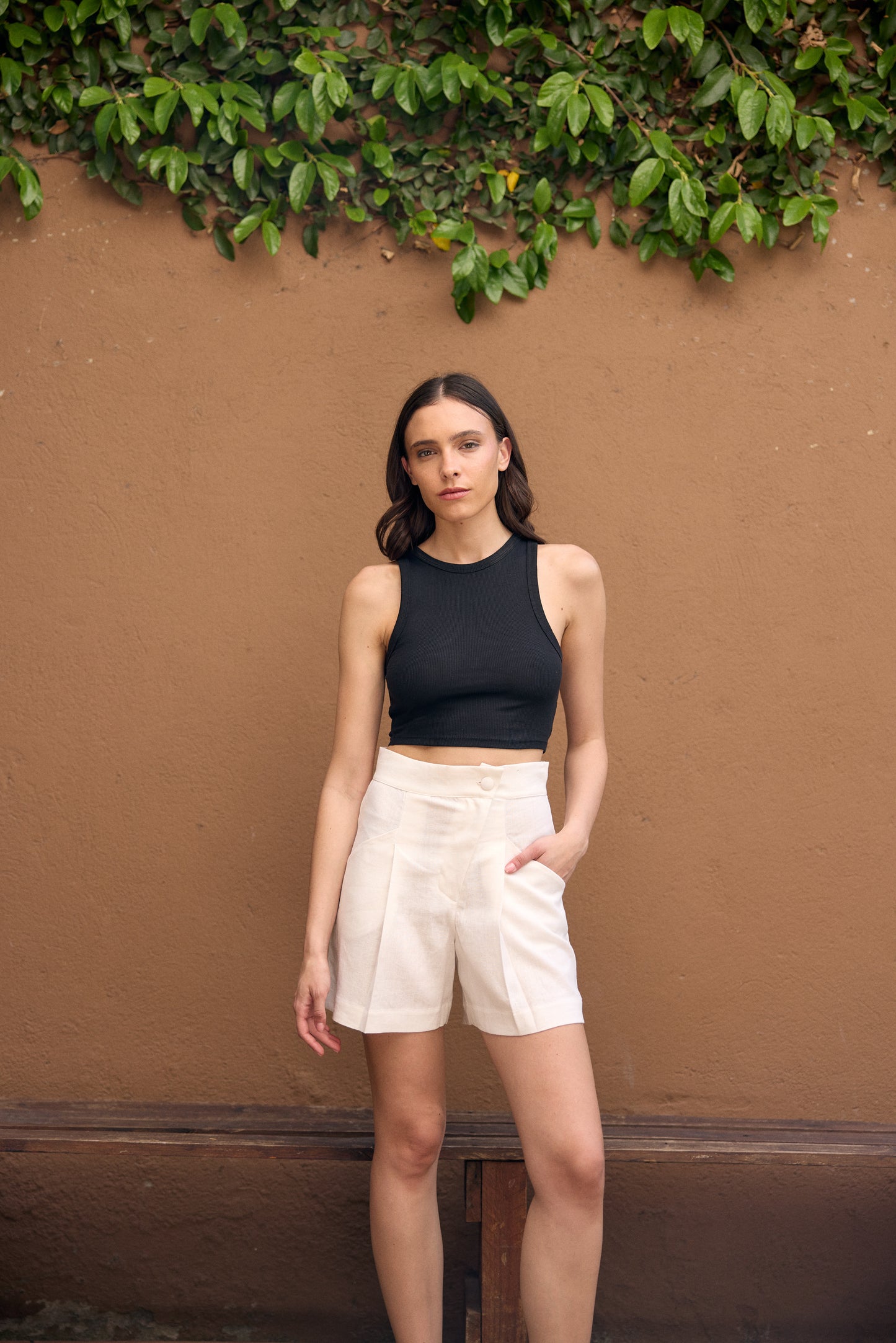 SHORT LINO RITA CRUDO