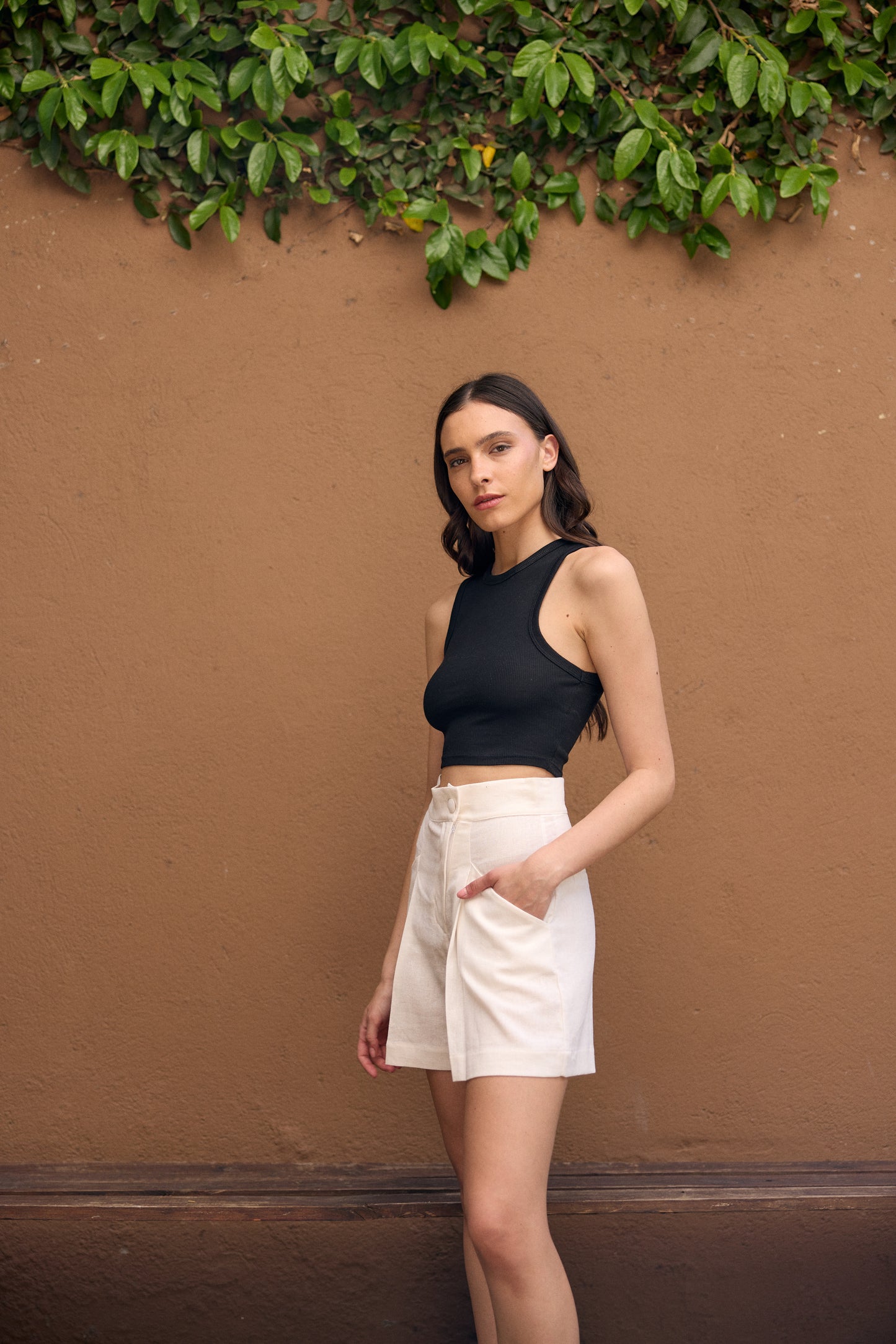 SHORT LINO RITA CRUDO