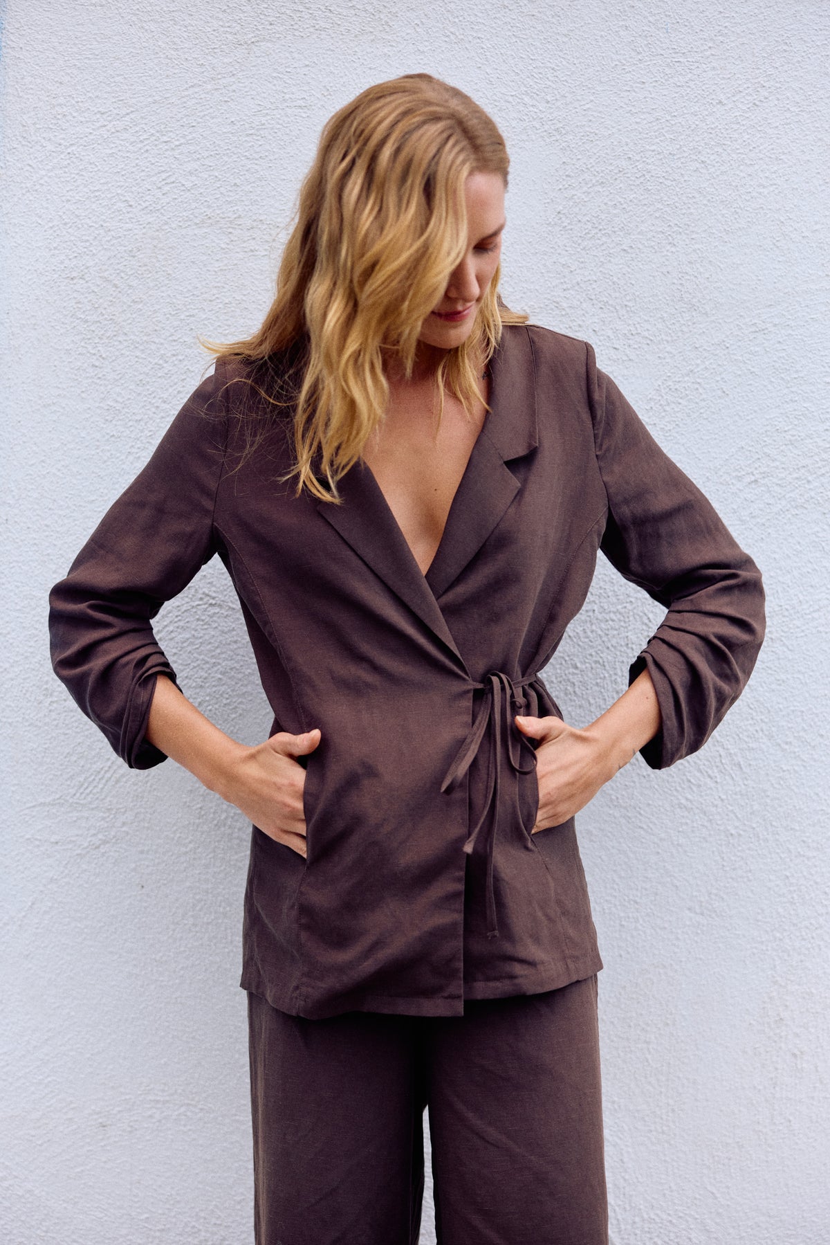 BLAZER TRINIDAD LINO CHOCOLATE