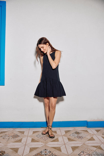 VESTIDO LUCIA LINO NEGRO