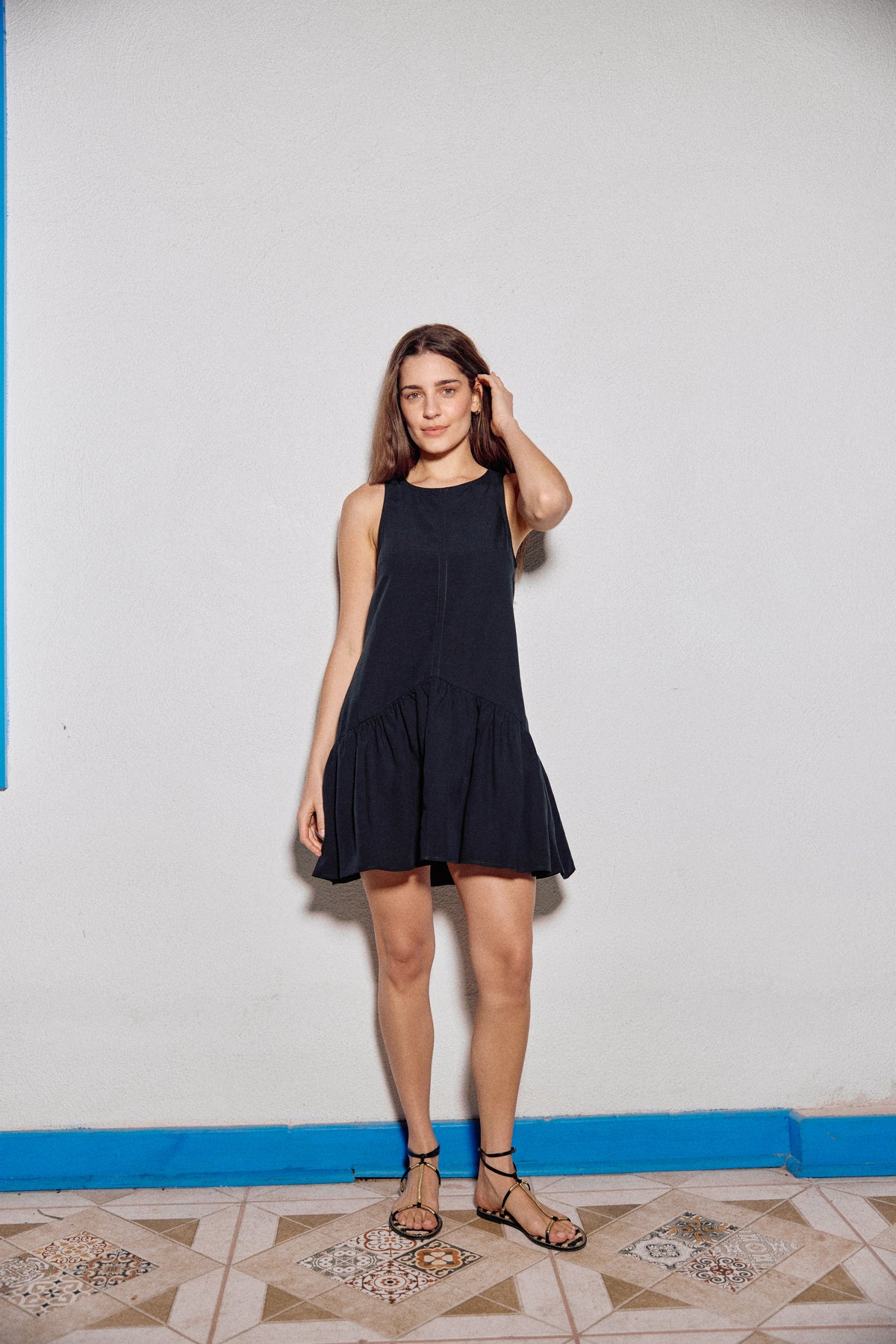 VESTIDO LUCIA LINO NEGRO