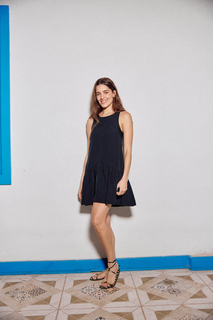 VESTIDO LUCIA LINO NEGRO