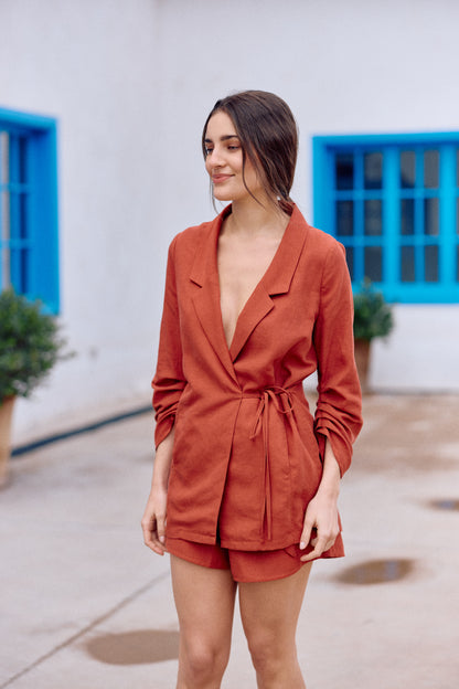 BLAZER TRINIDAD LINO TERRACOTA