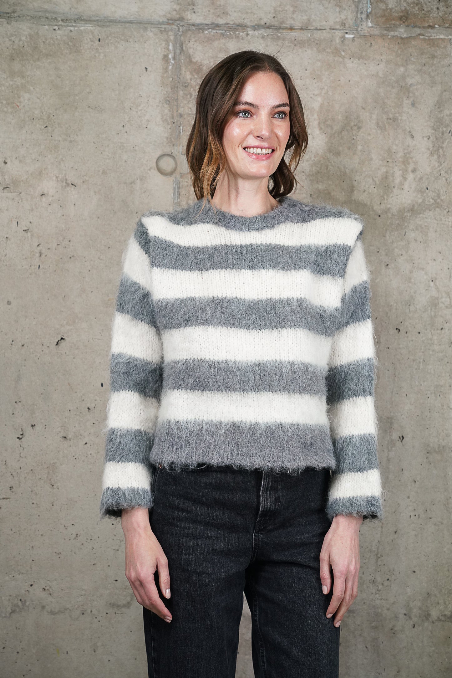 SWEATER RAFAELA GRIS MADE IN ITALY