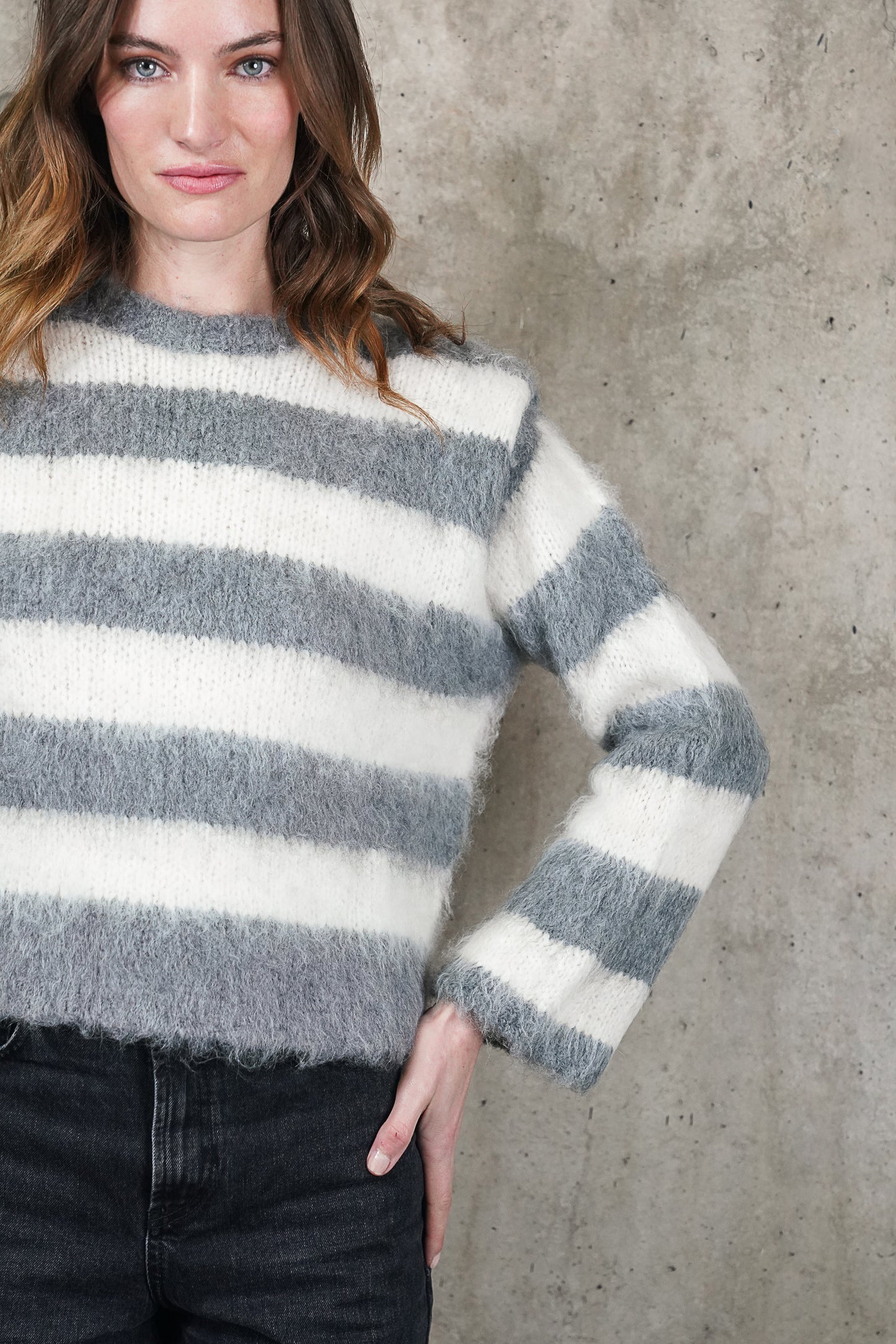 SWEATER RAFAELA GRIS MADE IN ITALY