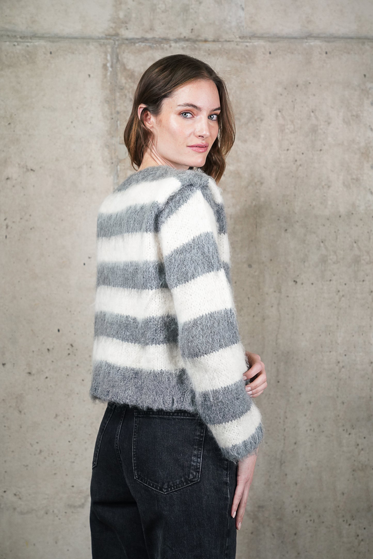 SWEATER RAFAELA GRIS MADE IN ITALY