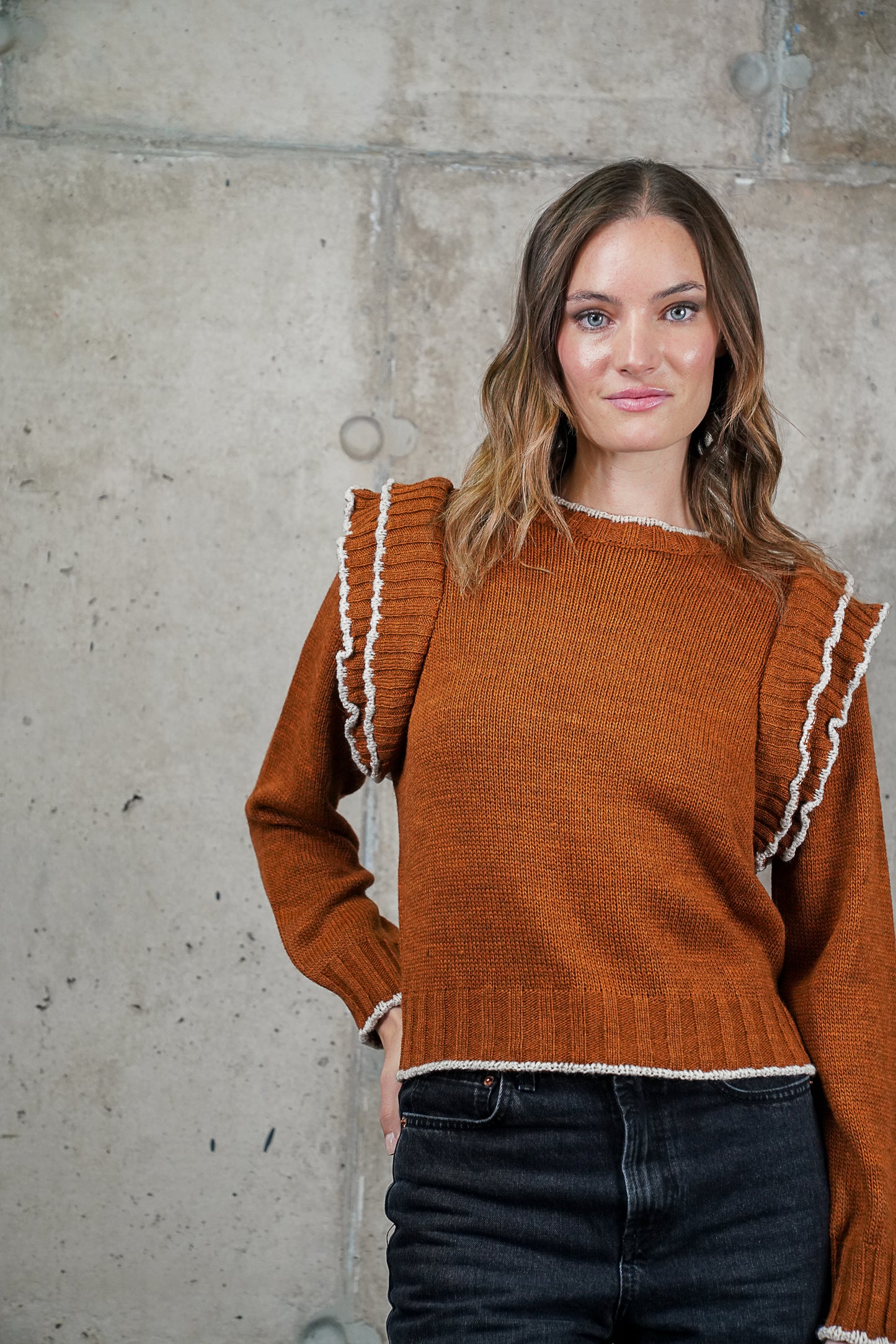SWEATER LINA CAMEL MADE IN ITALY