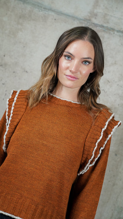 SWEATER LINA CAMEL MADE IN ITALY