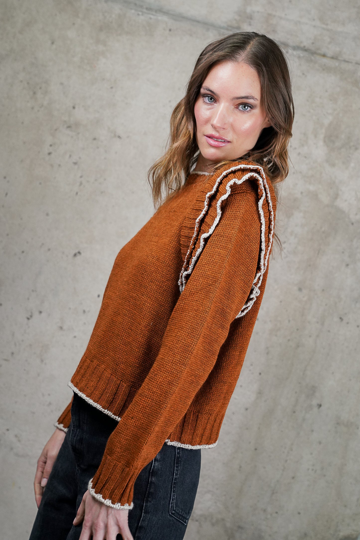 SWEATER LINA CAMEL MADE IN ITALY