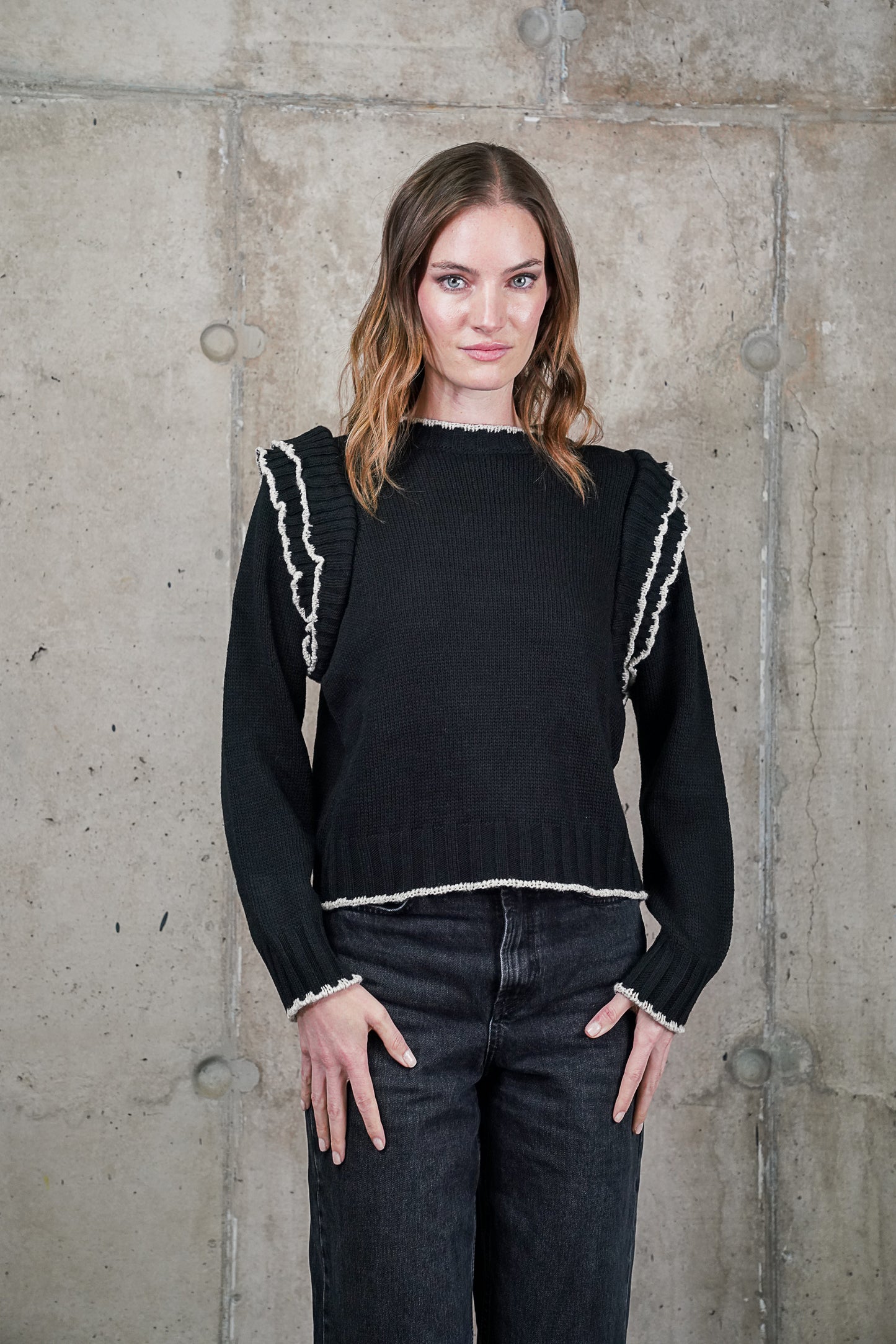 SWEATER LINA NEGRO MADE IN ITALY