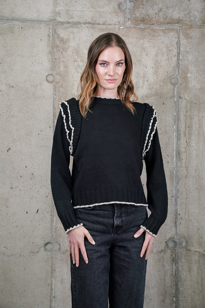 SWEATER LINA NEGRO MADE IN ITALY