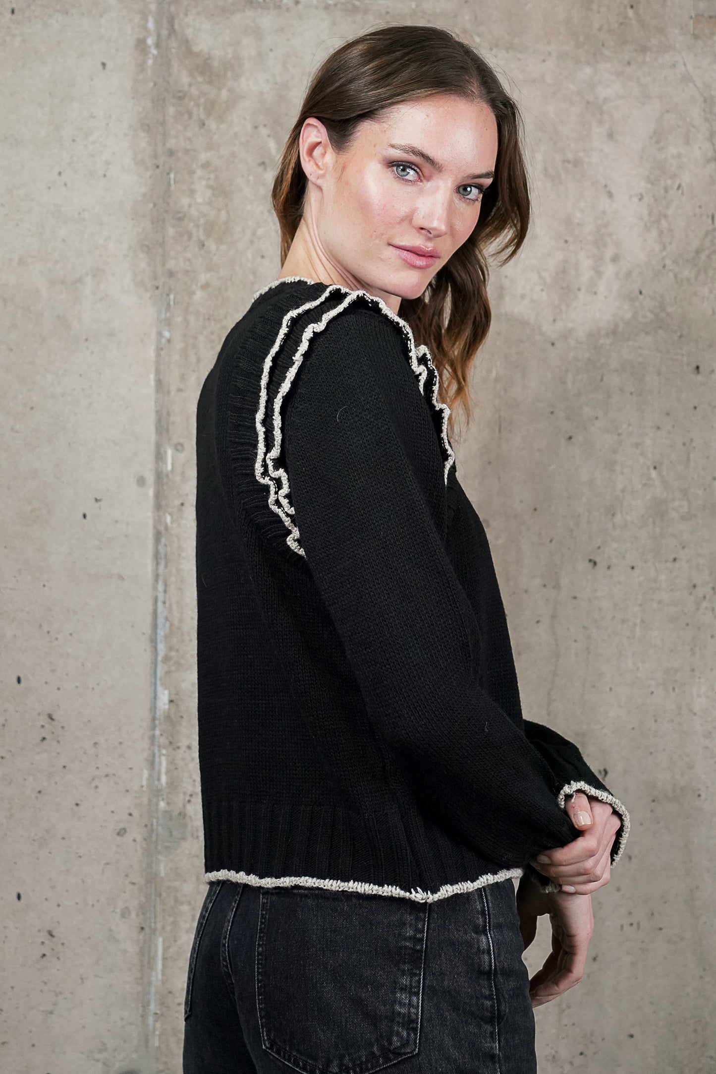 SWEATER LINA NEGRO MADE IN ITALY