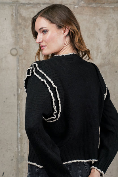 SWEATER LINA NEGRO MADE IN ITALY