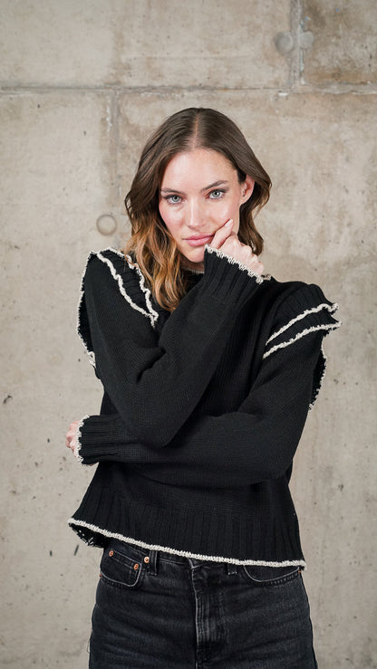 SWEATER LINA NEGRO MADE IN ITALY