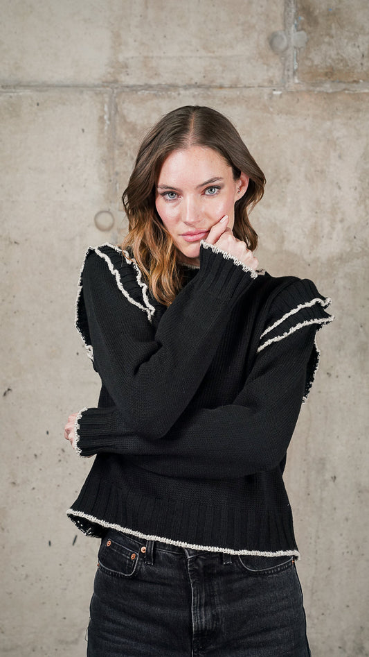SWEATER LINA NEGRO MADE IN ITALY