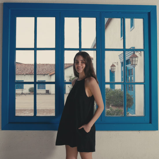 Vestido Julieta Lino Negro