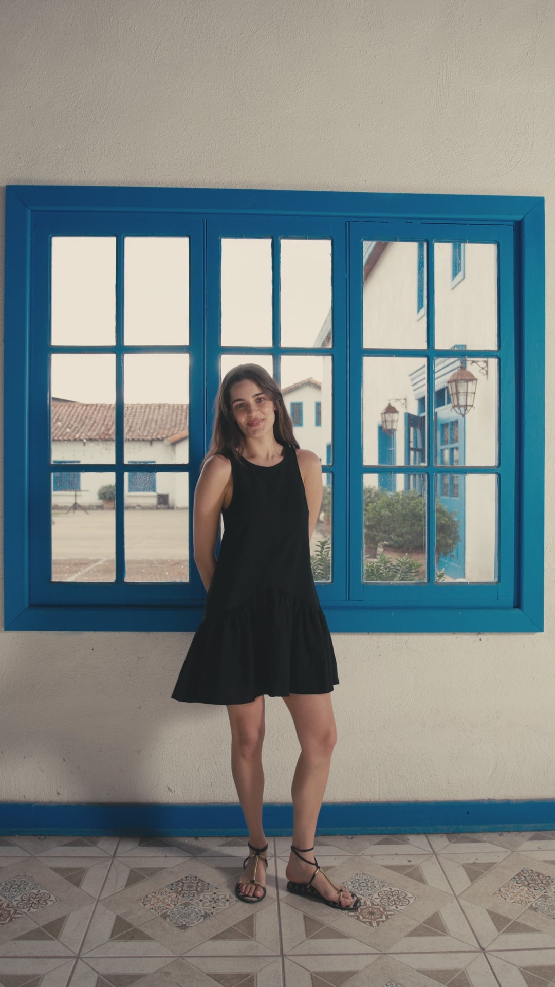 Vestido Lucía Lino Negro
