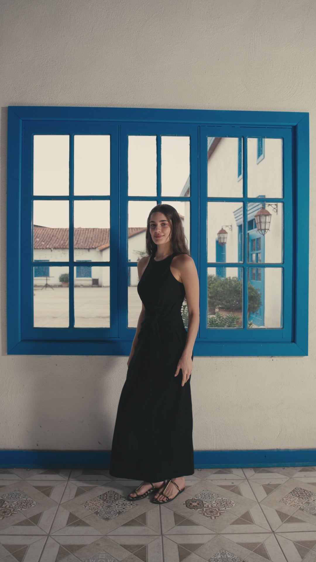 Vestido Ana Lino Negro