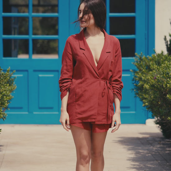 Blazer Trinidad Lino Terracota